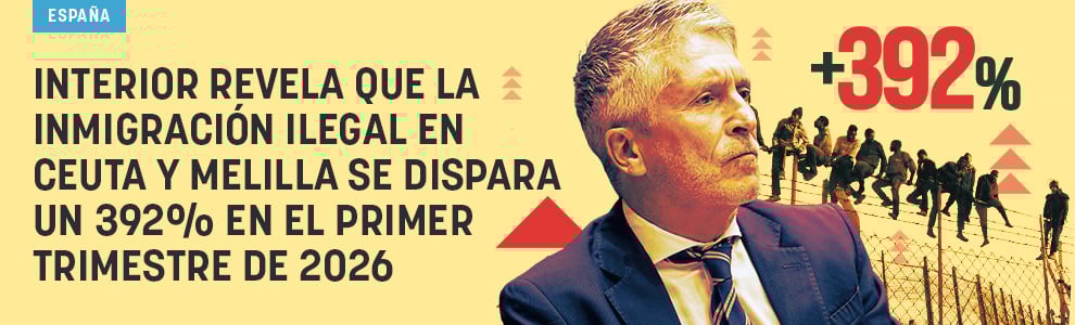 Interior revela que la inmigración ilegal en Ceuta y Melilla se dispara un 392% en el primer trimestre de 2026