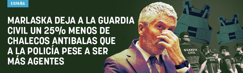 Marlaska deja a la Guardia Civil un 25% menos de chalecos antibalas que a la Policía pese a ser más agentes