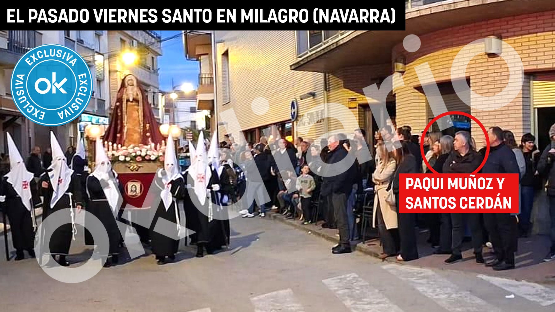 La foto de Paqui con Cerdán de procesiones 3 días antes de plantar al Senado por motivos de salud