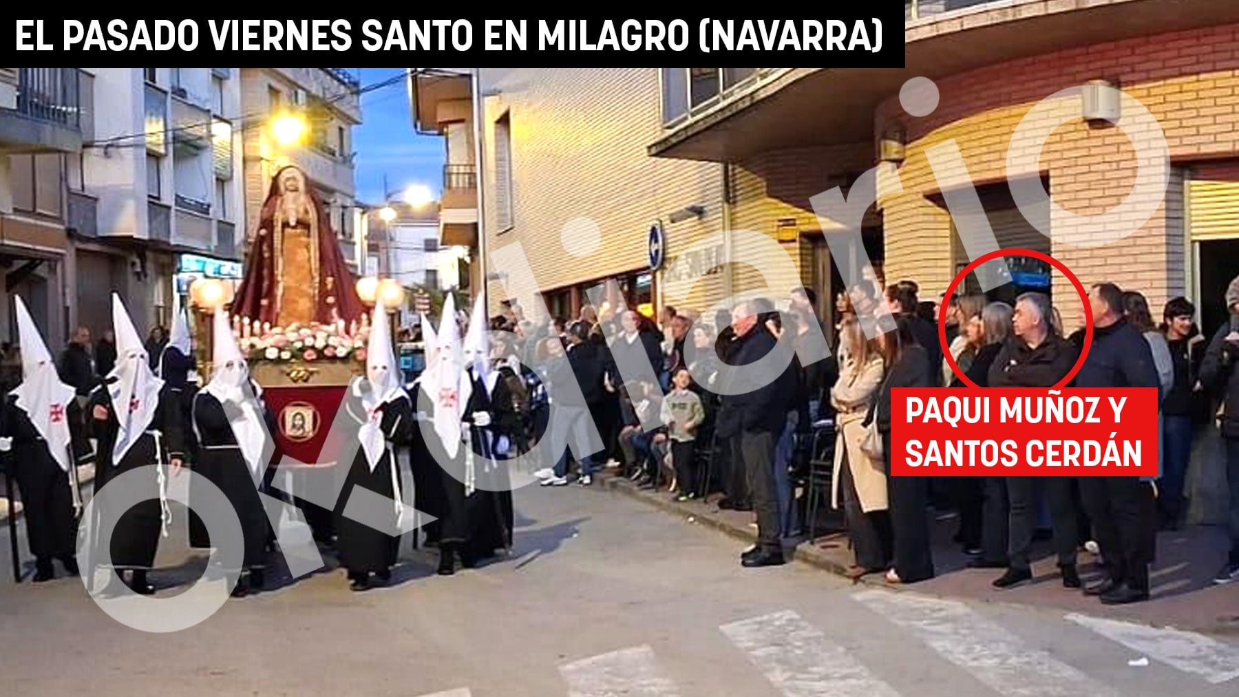 La foto de Paqui con Cerdán de procesiones 3 días antes de plantar al Senado por motivos de salud