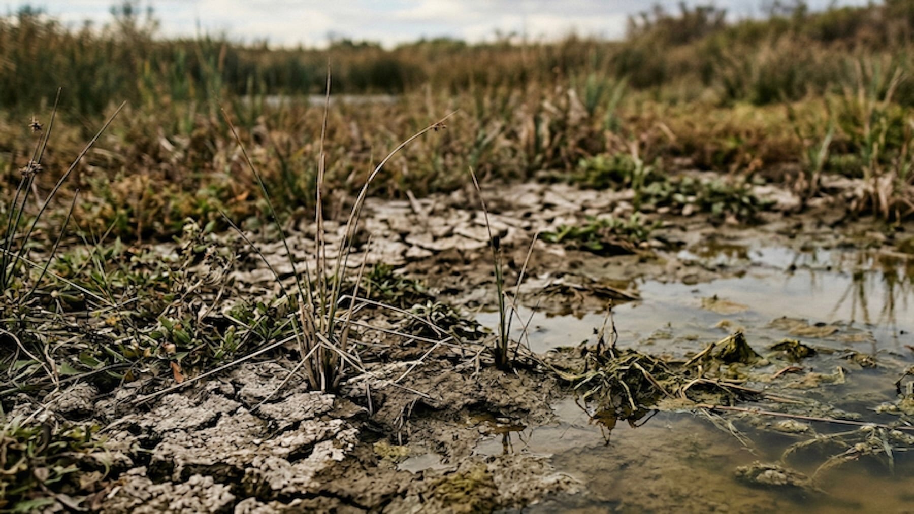 Recreación de una laguna.