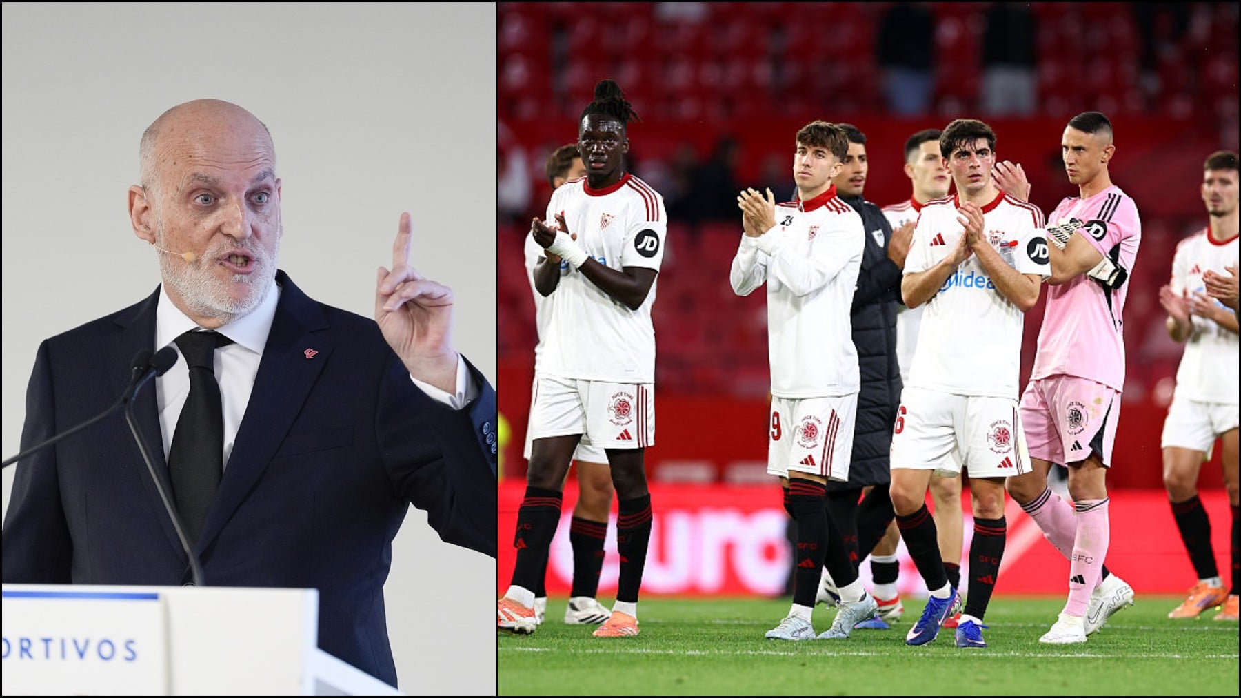 Tebas promete perseguir a los encapuchados que amenazaron a jugadores del Sevilla: Se acabó la impunidad