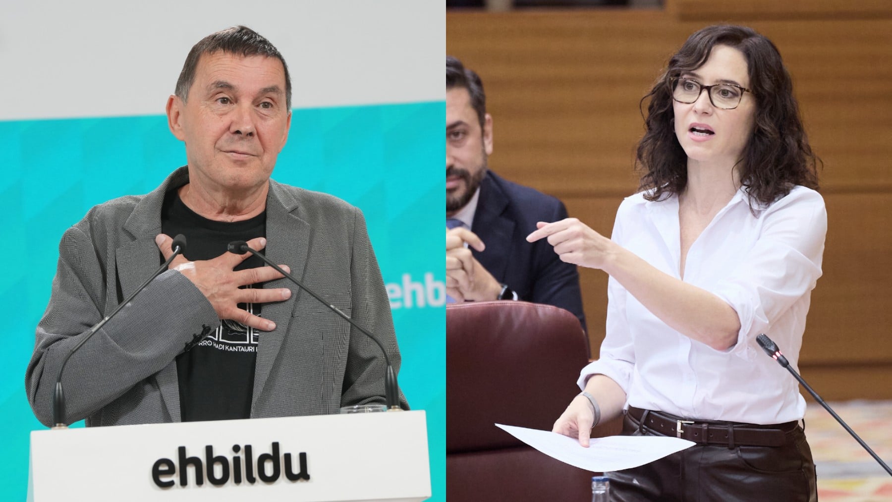 Otegi, que celebraba las bombas de ETA, vincula a Ayuso con el bombardeo de Guernica ¡en 1937!