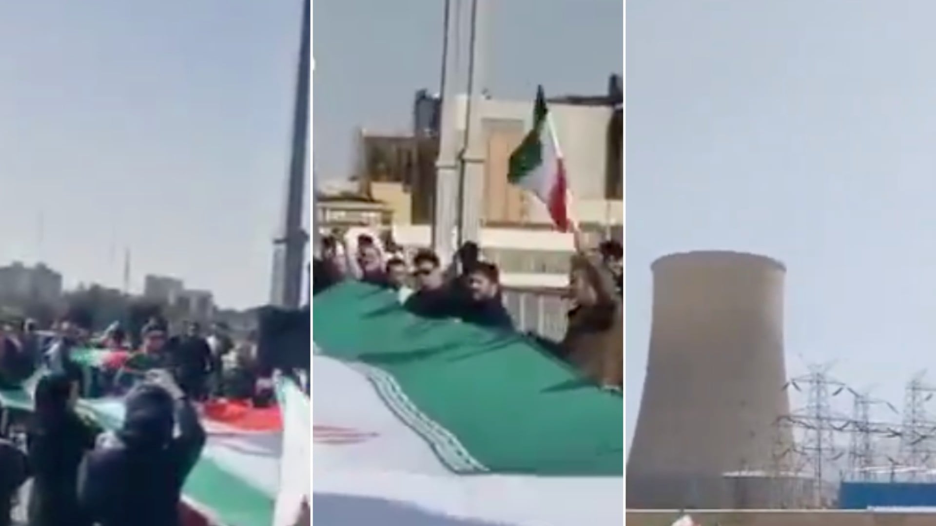 Miles de iraníes secundan a los ayatolás: forman cadenas humanas para proteger las plantas eléctricas