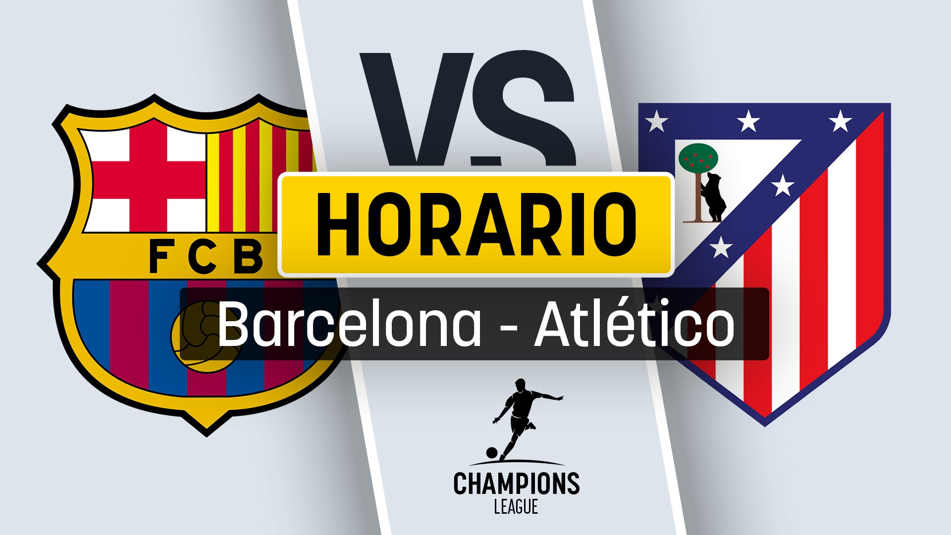 Horario del Barcelona – Atlético de Madrid: cuándo es y cómo ver por televisión en directo gratis el partido de la Champions League.