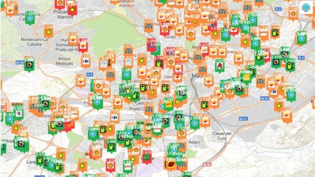 precio gasolina 10 abril Madrid