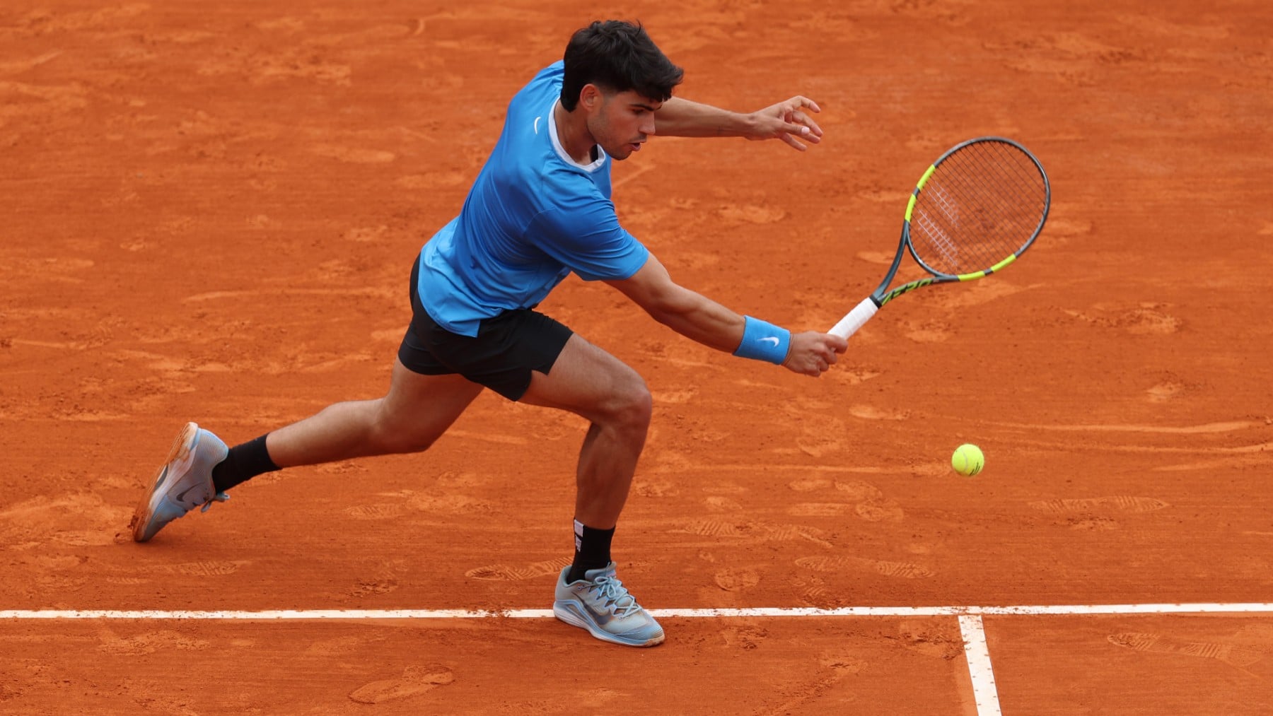 Carlos Alcaraz, en el Masters 1000 de Montecarlo 2026. (Getty)