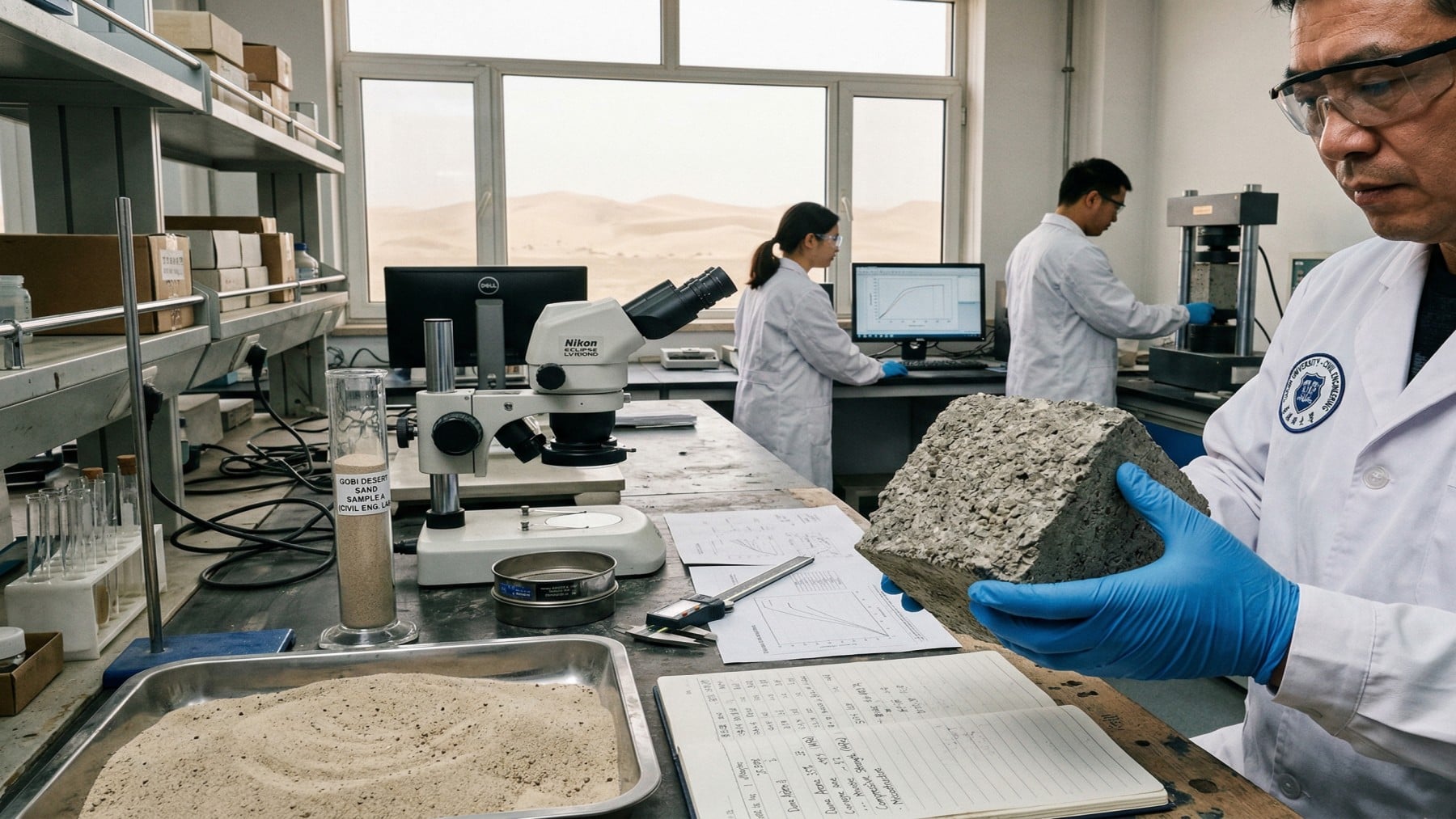 China busca el cemento el futuro y ya está cerca: lo fabrican con arena del desierto reforzada con nanopartículas