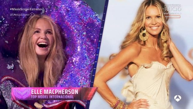 Elle Macpherson era Micrófono en Mask Singer 5. (Atresmedia)