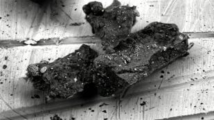 Representación ampliada de la micrografía del grano número 15 de Ryugu con herramientas de inteligencia artificial.