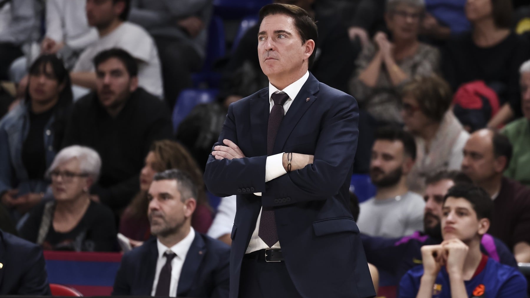 Xavi Pascual en un partido del Barça Basket. (Europa Press)