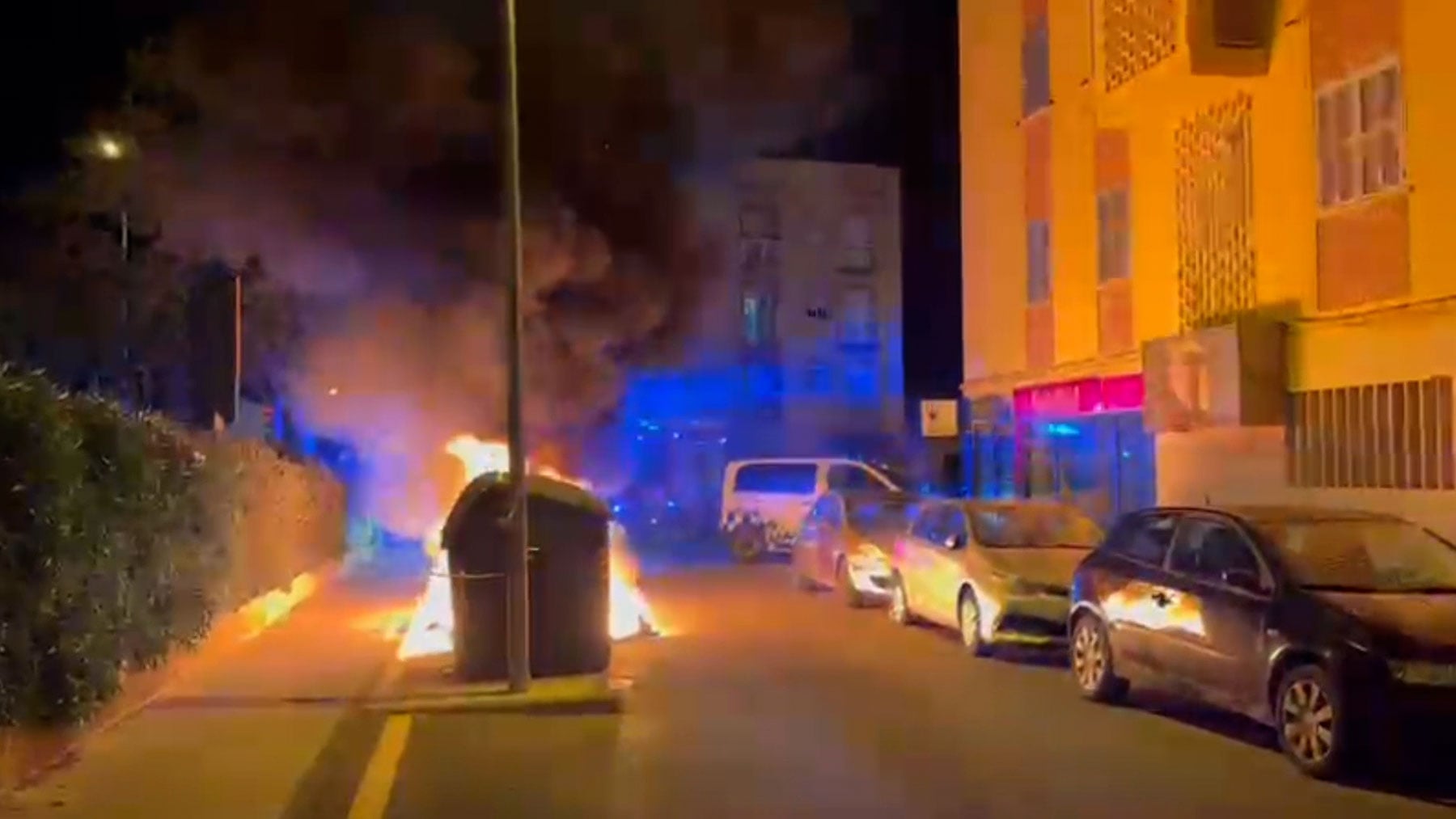 Nuevo incendio de contenedores en Palma: investigan otro ataque de pirómanos en Virgen de Lluc