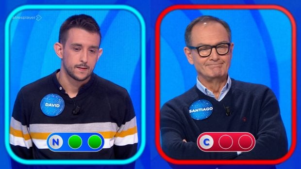 David y Santiago en la Silla Azul de Pasapalabra (Atresmedia).