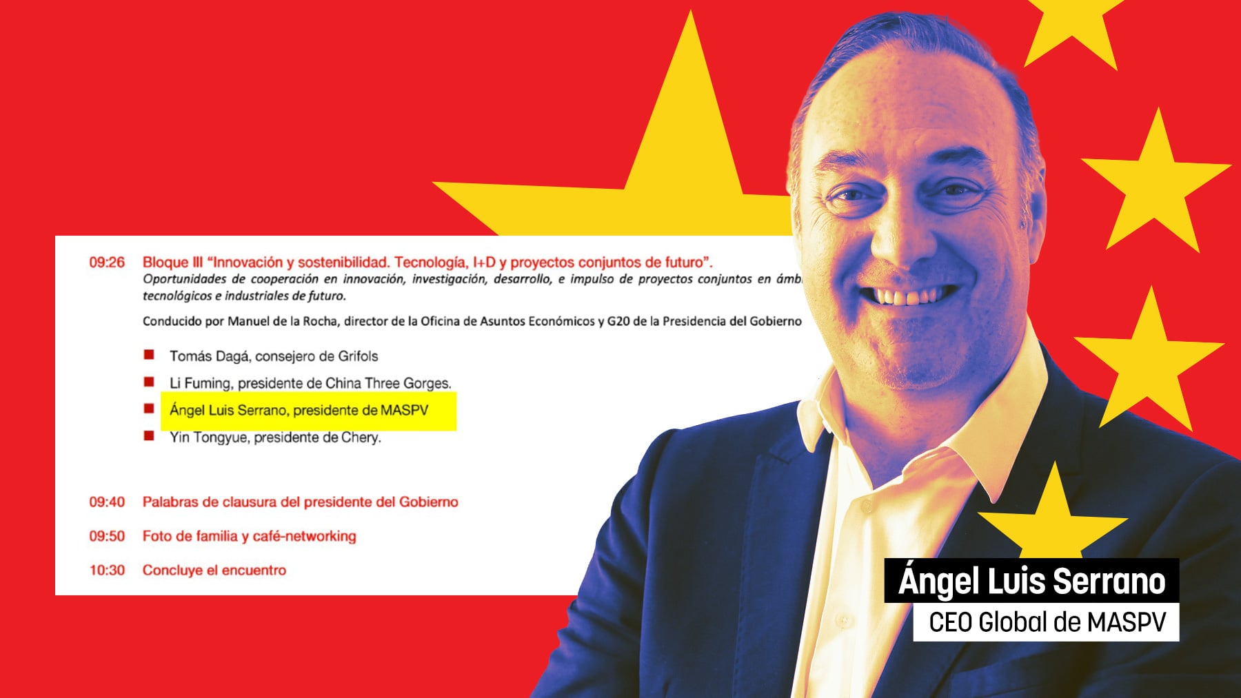 Sánchez cuela en su viaje a China a un empresario implicado en la desaparición de 80 millones de la Junta