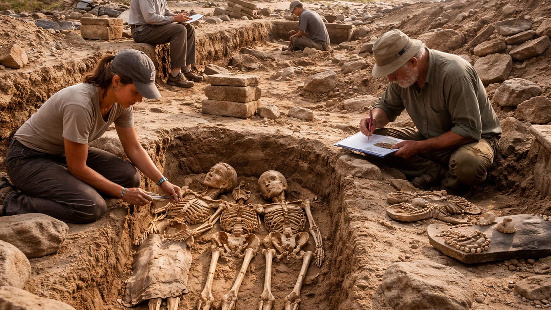 Revelación insólita en Suecia: el ADN confirma que hace 5500 años enterraban juntos a los miembros de la misma familia