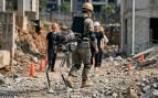 Representación de cómo se vería el robot centauro en un terreno afectado por terremotos.