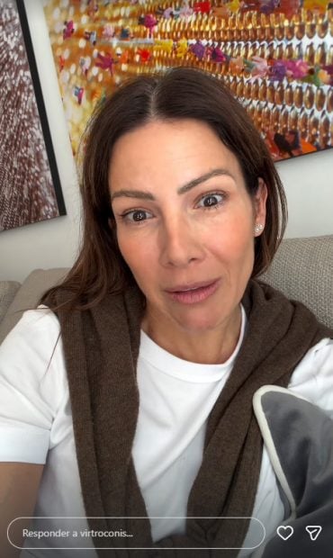 Virginia Troconis en sus historias de Instagram.