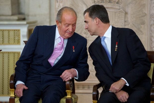 El Rey Felipe VI con Juan Carlos I