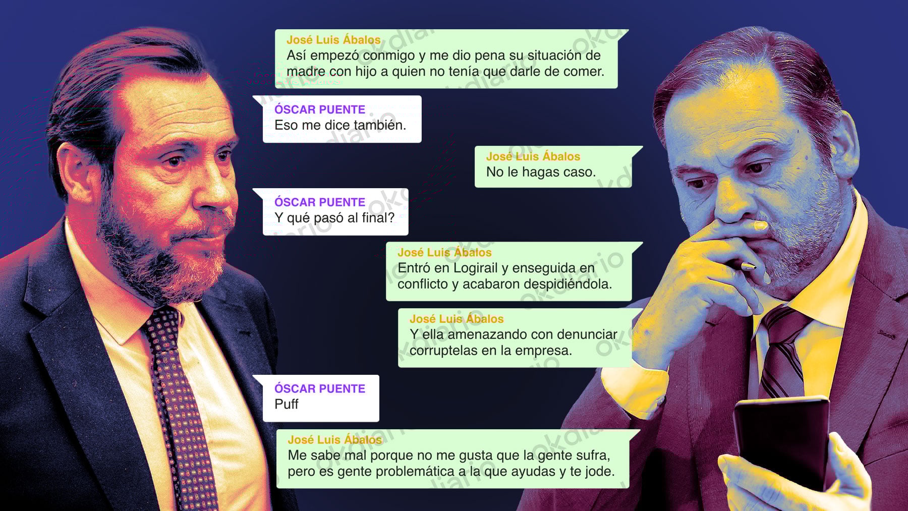 Ábalos a Puente sobre Miss Asturias: Está zumbada, es gente problemática a la que ayudas y te jode