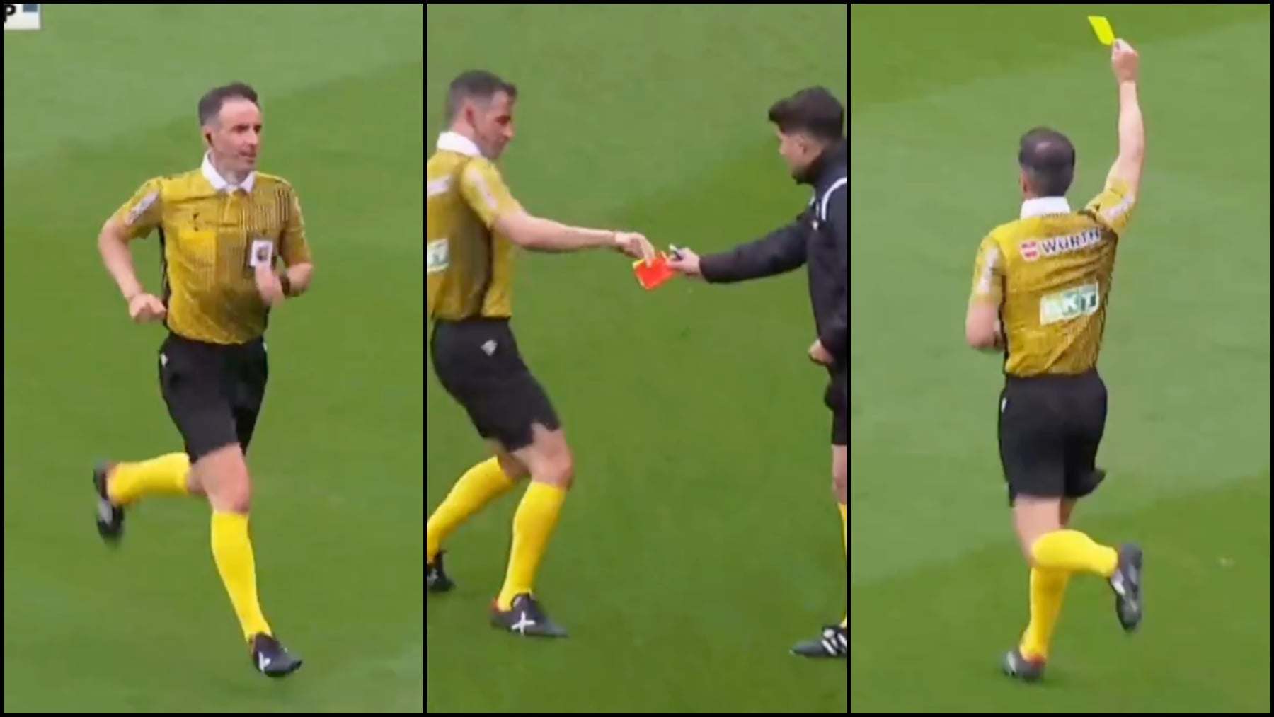 Un árbitro va a sacar una amarilla en Segunda División y... ¡se da cuenta de que no tiene las tarjetas!