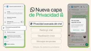 privacidad avanzada del chat de WhatsApp