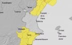 La AEMET pone en alerta amarilla a la Comunidad Valenciana por viento y lluvias