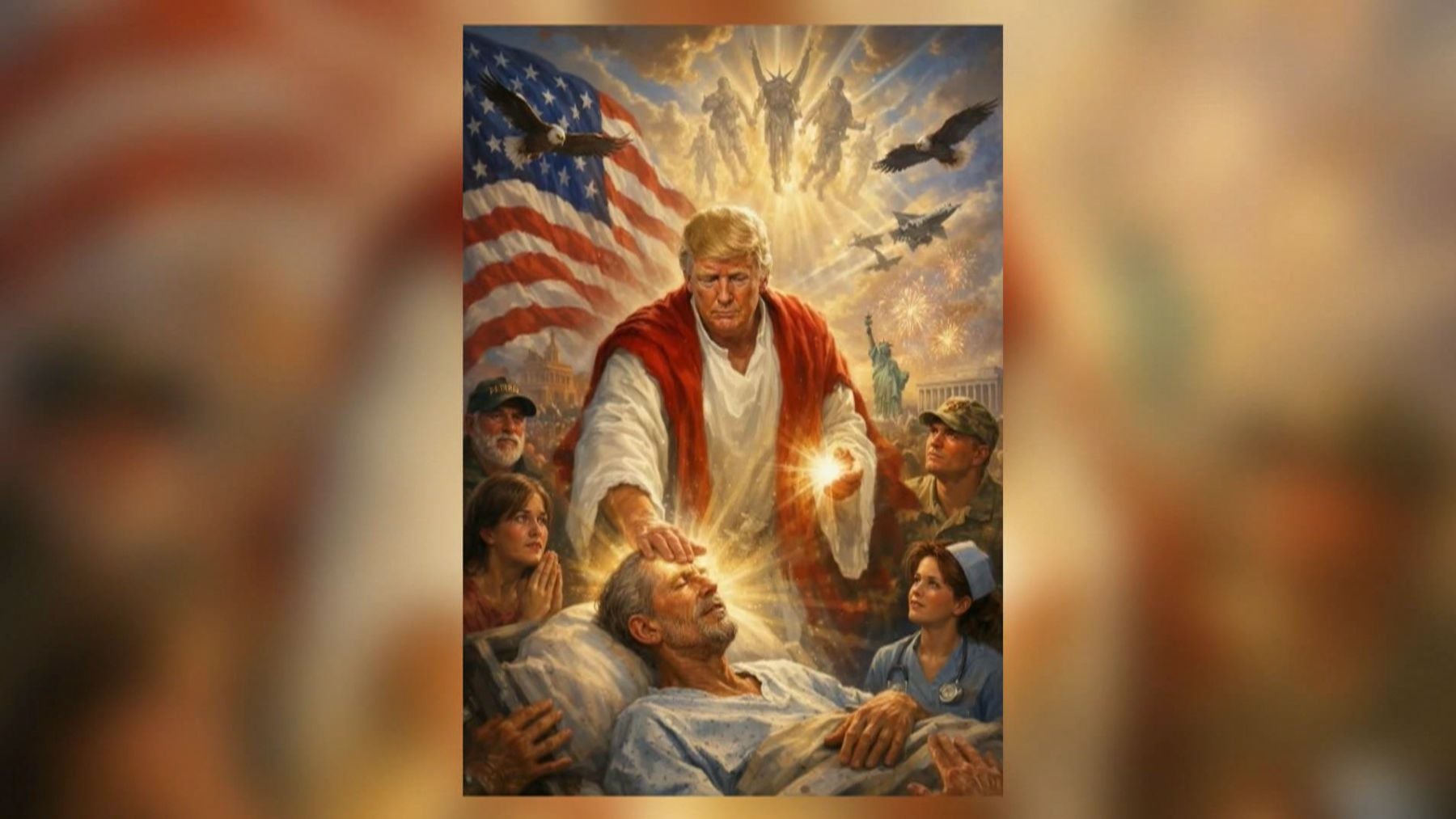 Donald Trump elimina la imagen que publicó representado como Jesucristo: Pensé que era yo como médico