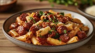 Pasta con chorizo