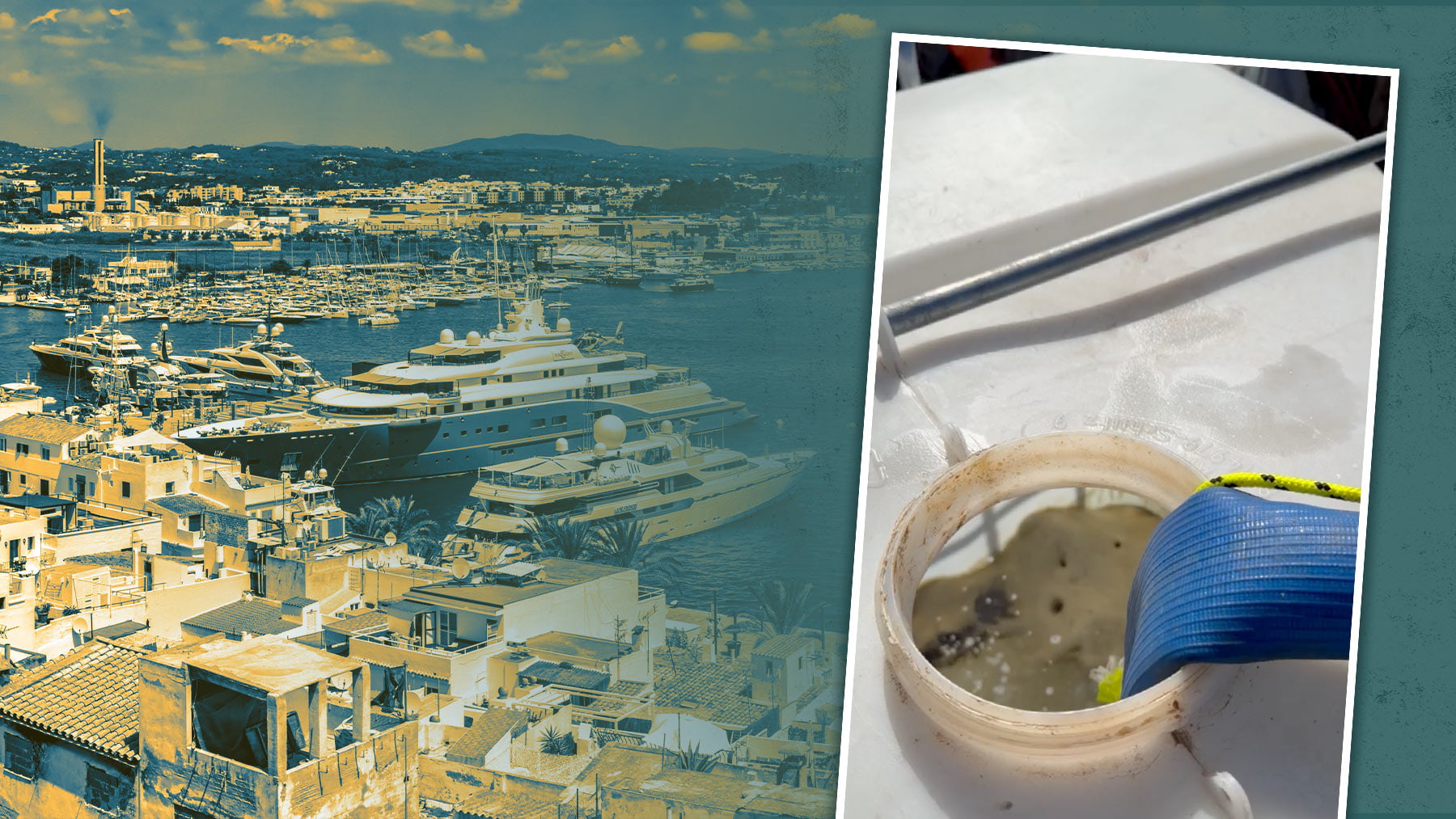 Autoridad Portuaria inicia con éxito la extracción del combustible del yate hundido en el puerto de Ibiza