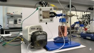 La configuración de separación del grupo. (Foto ampliada con IA de la compartida por el Instituto de Energía Sostenible Ralph O'Connor de Johns Hopkins)