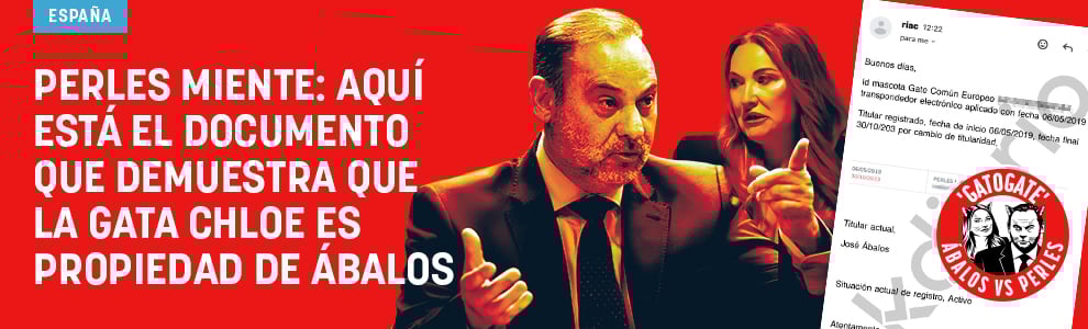 Perles miente: aquí está el documento que demuestra que la gata Chloe es de Ábalos