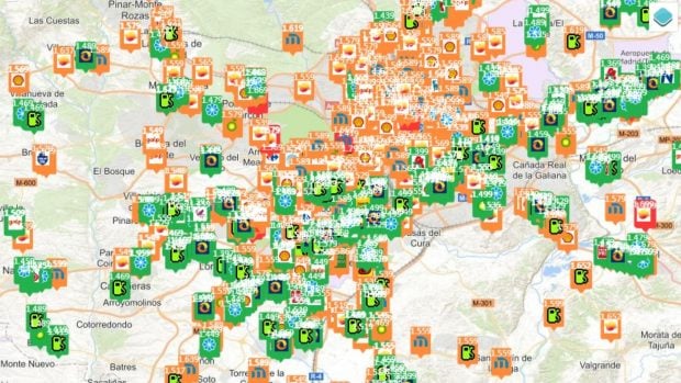 precio gasolina 19 abril Madrid
