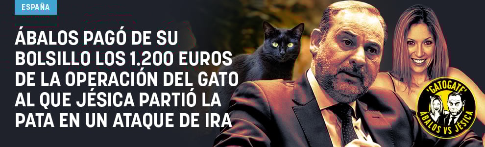 Ábalos pagó de su bolsillo los 1.200 euros de la operación del gato al que Jésica partió la pata en un ataque de ira
