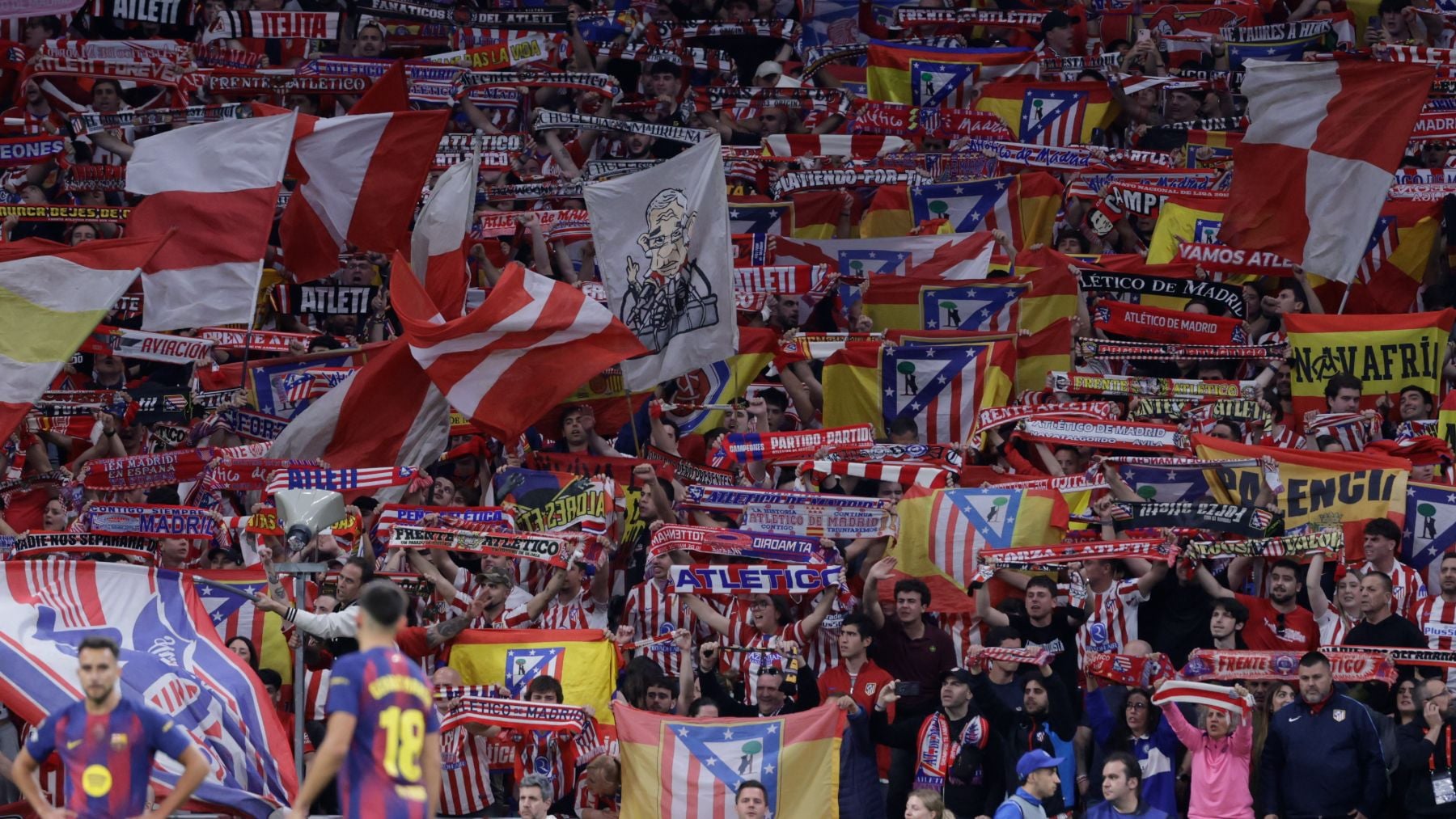 El Atlético de Madrid ganó la batalla de las banderas: sin esteladas en el Metropolitano