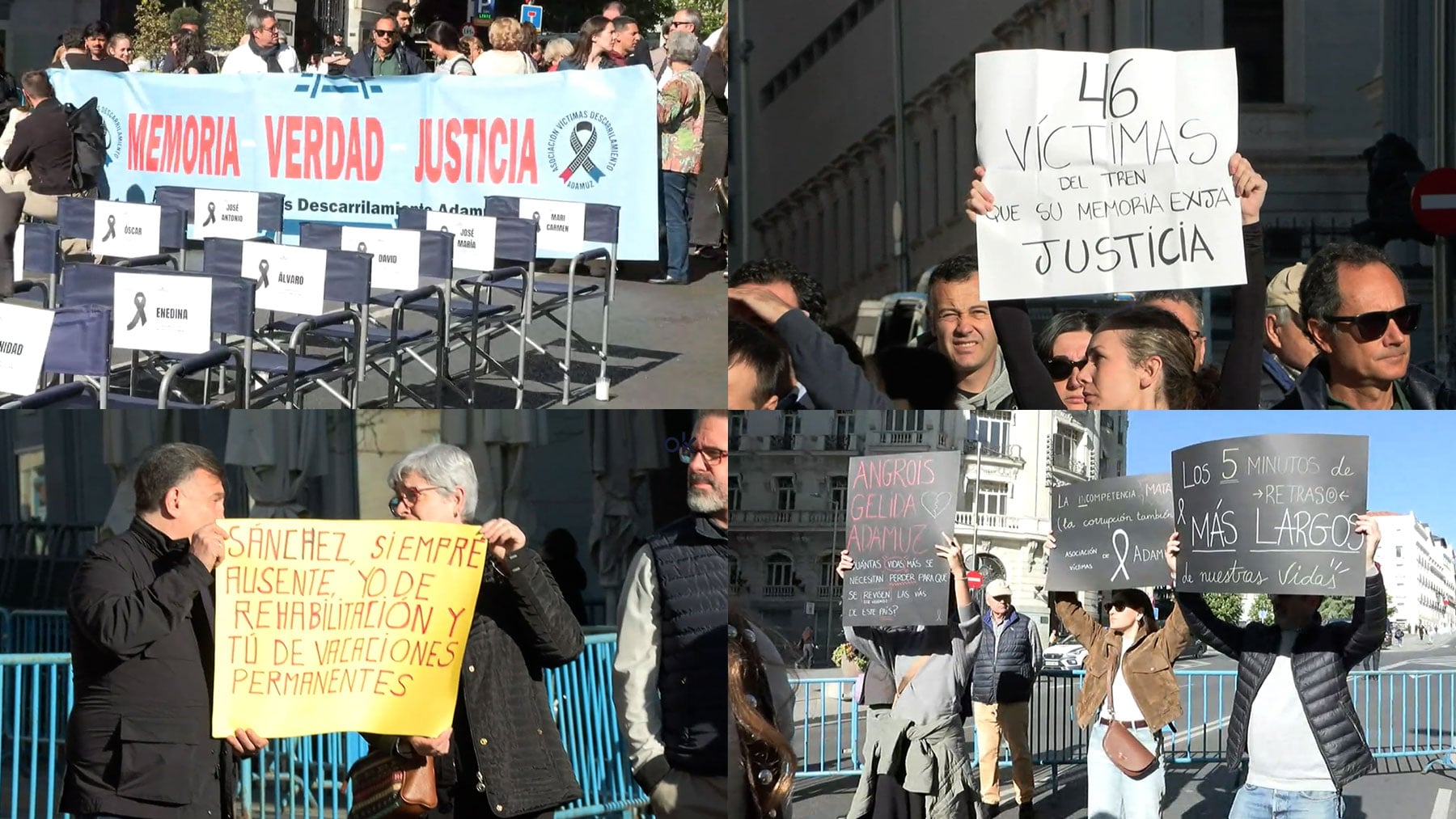 Las víctimas de Adamuz se manifiestan frente al Congreso: ¡Óscar Puente dimisión!