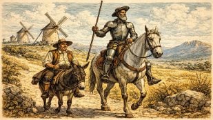 Refrán de El Quijote que seguimos usando, refranes de El Quijote, refrán de Sancho Panza, expresiones populares Miguel de Cervantes, frases célebres de Sancho Panza, frases de El Quijote, origen refrán no hay cosa segura en esta vida.