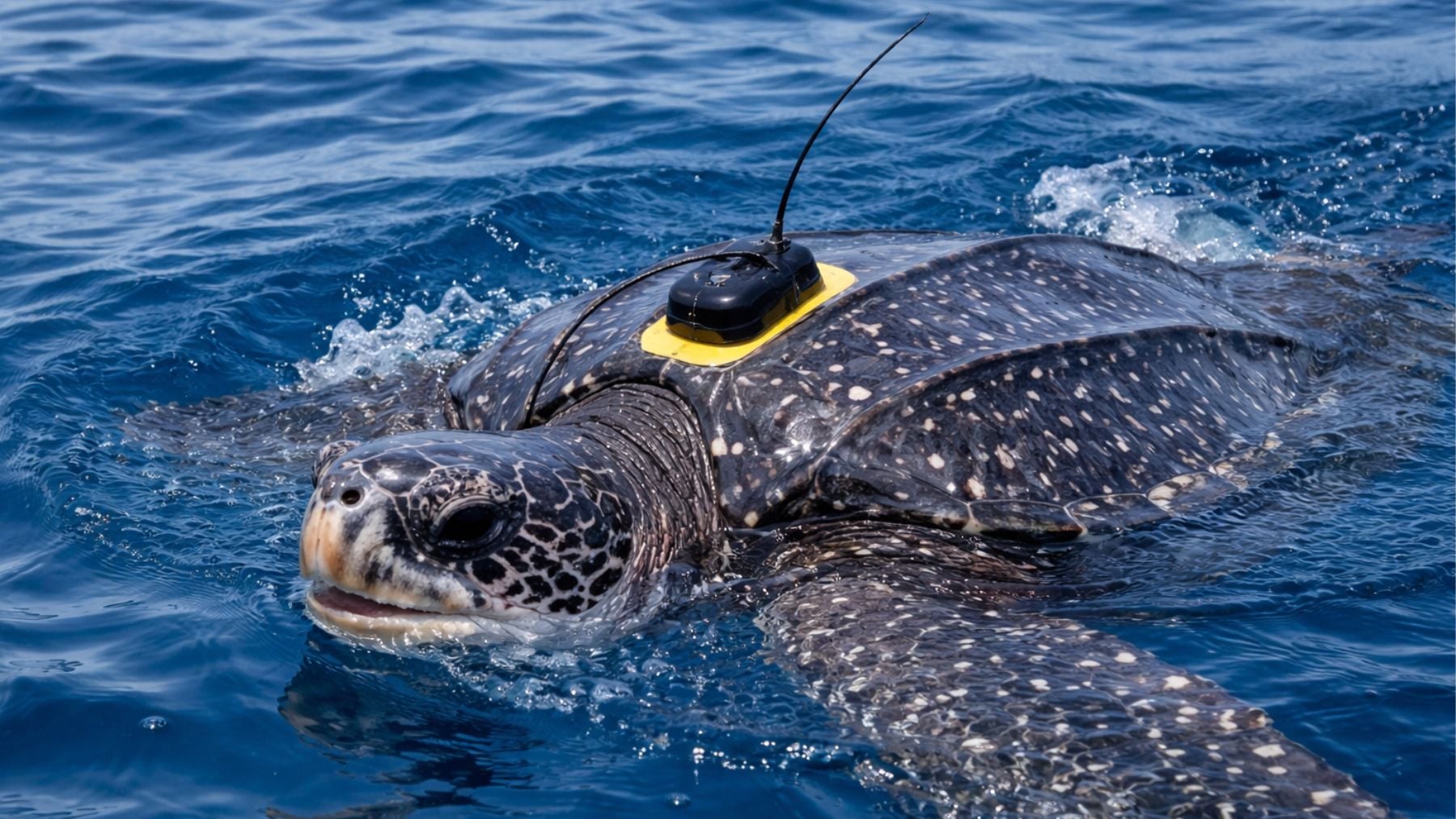 Recreación artística de una tortuga laúd. Foto: elaboración propia