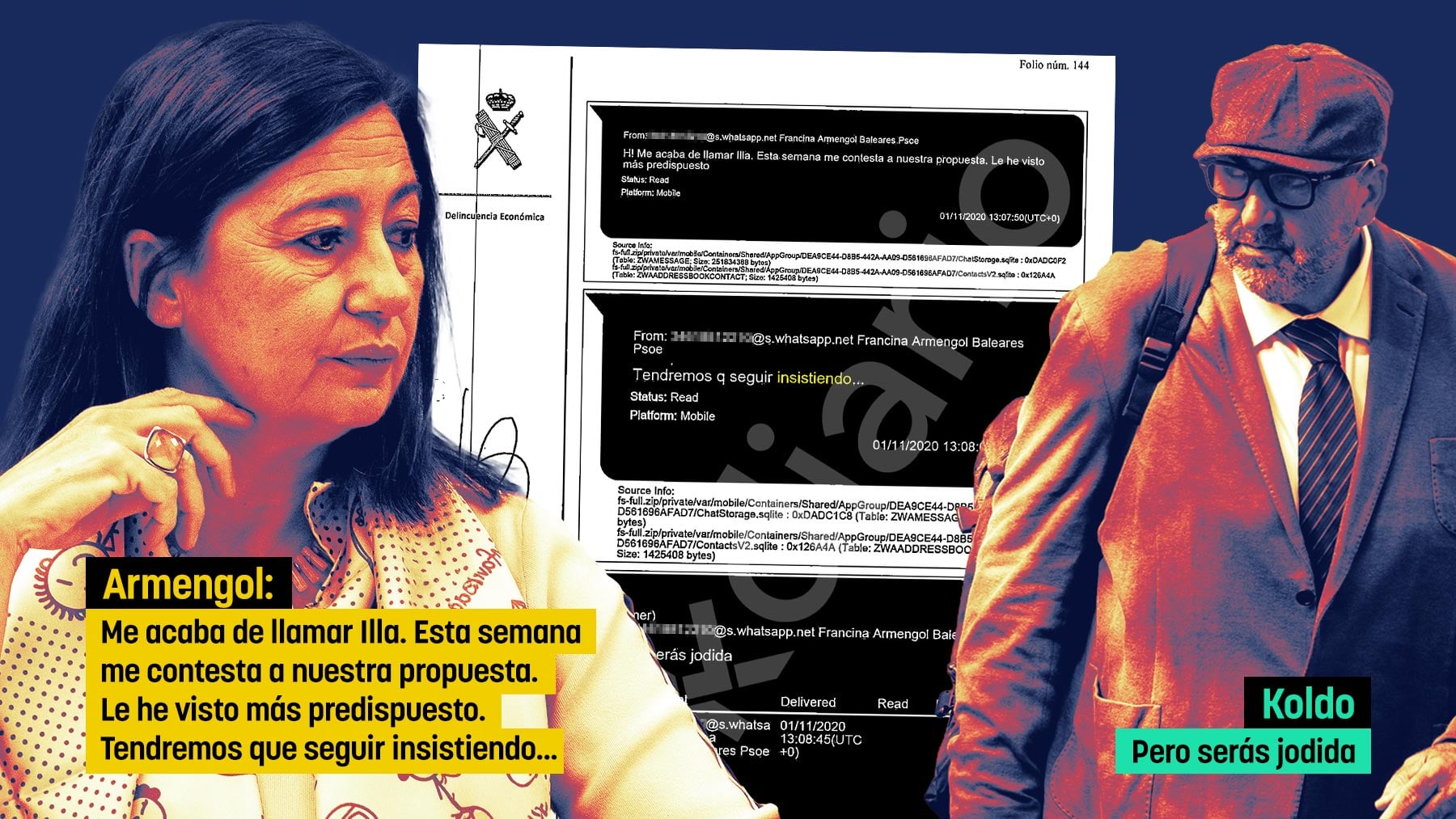 Armengol trabajó para favorecer a la trama encargando PCR en los aeropuertos y Koldo le dijo: Pero serás jodida”