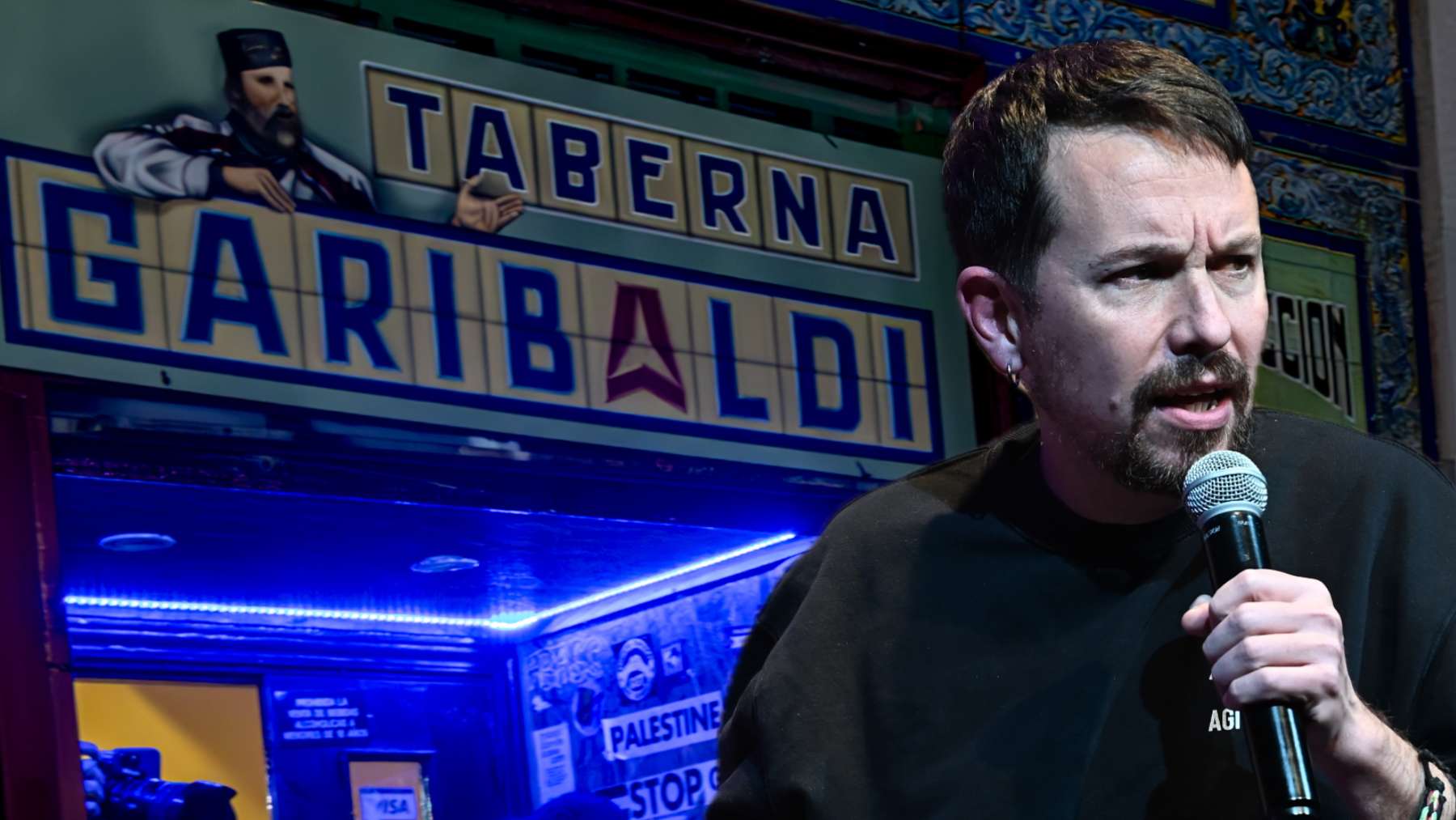 Pablo Iglesias denuncia un nuevo ataque a su taberna y las redes dudan: Se pintan ellos mismos