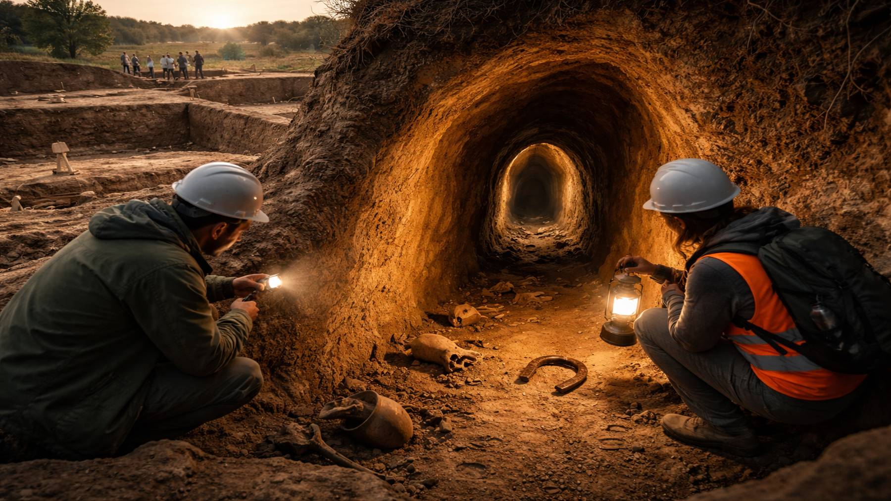 Los arqueólogos no dan crédito: excavan en un yacimiento alemán de 6.000 años y hallan un túnel medieval intacto