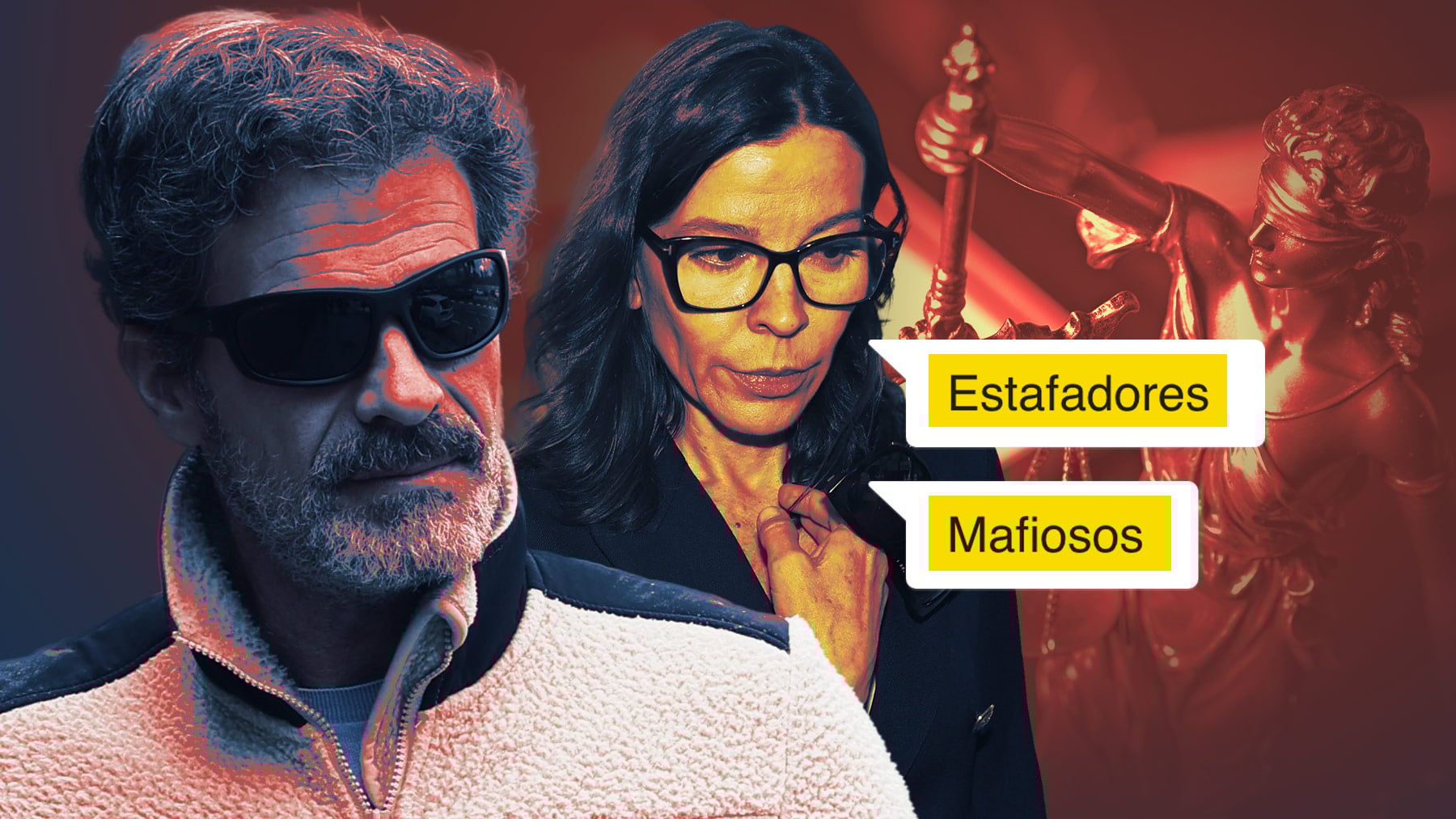 Rodolfo Sancho muestra en el juicio por vejaciones a su ex mujer los mensajes de ella llamándole mafioso y estafador