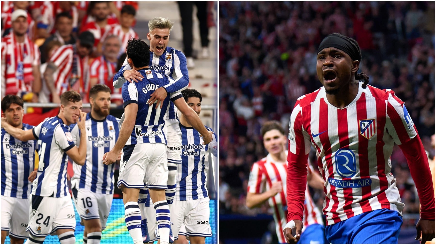 Barrenetxea adelanta a la Real Sociedad con un gol en el segundo 13 y Lookman empata la final de Copa