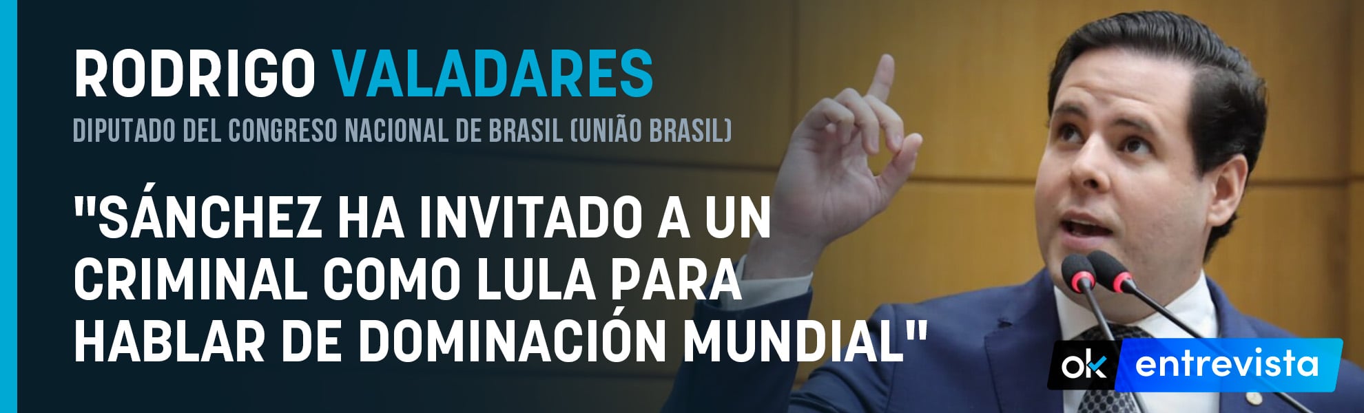 Rodrigo Valadares: Sánchez ha invitado a un criminal como Lula para hablar de dominación mundial