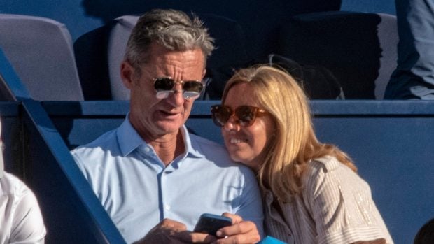 I&ntilde;aki Urdangarin y Ainhoa Armentia en el tenis