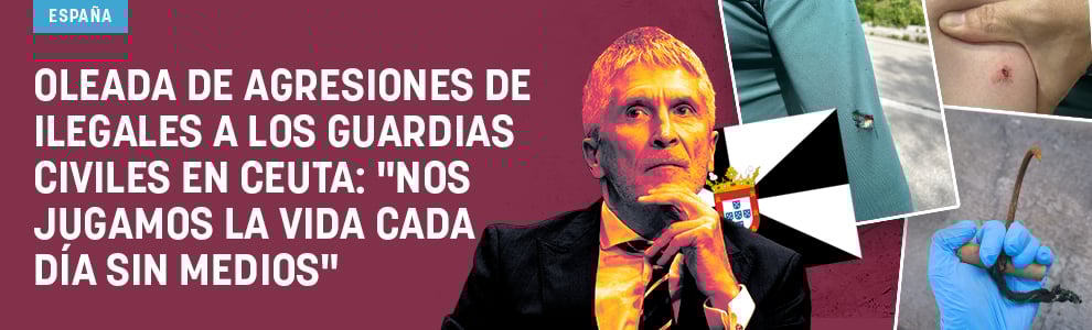 Oleada de agresiones de ilegales a los guardias civiles en Ceuta: Nos jugamos la vida cada día sin medios
