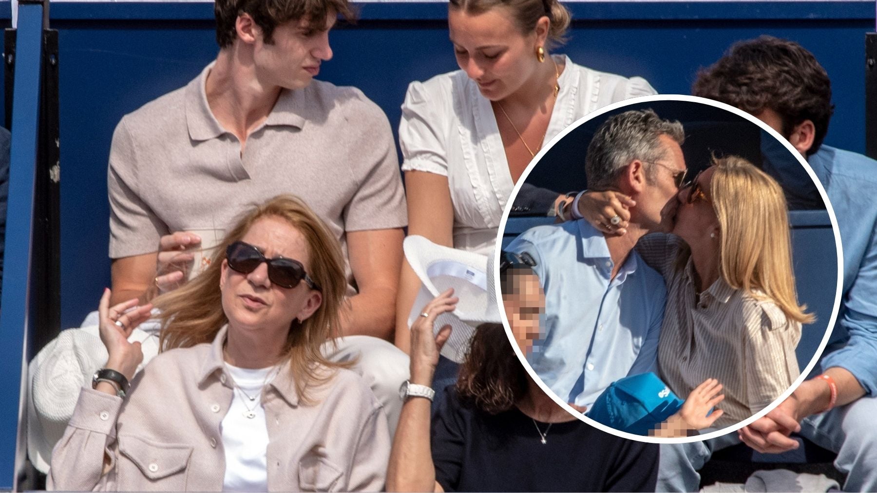 Mismo palco, distinta vida: Urdangarin a besos con Ainhoa y, un día después, la infanta Cristina con su hijo