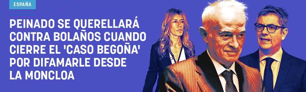 Peinado se querellará contra Bolaños cuando cierre el