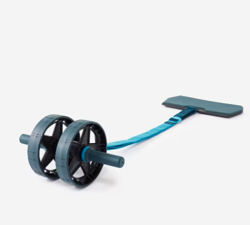 Rueda abdominal con banda elastica y esterilla Corength de Decathlon