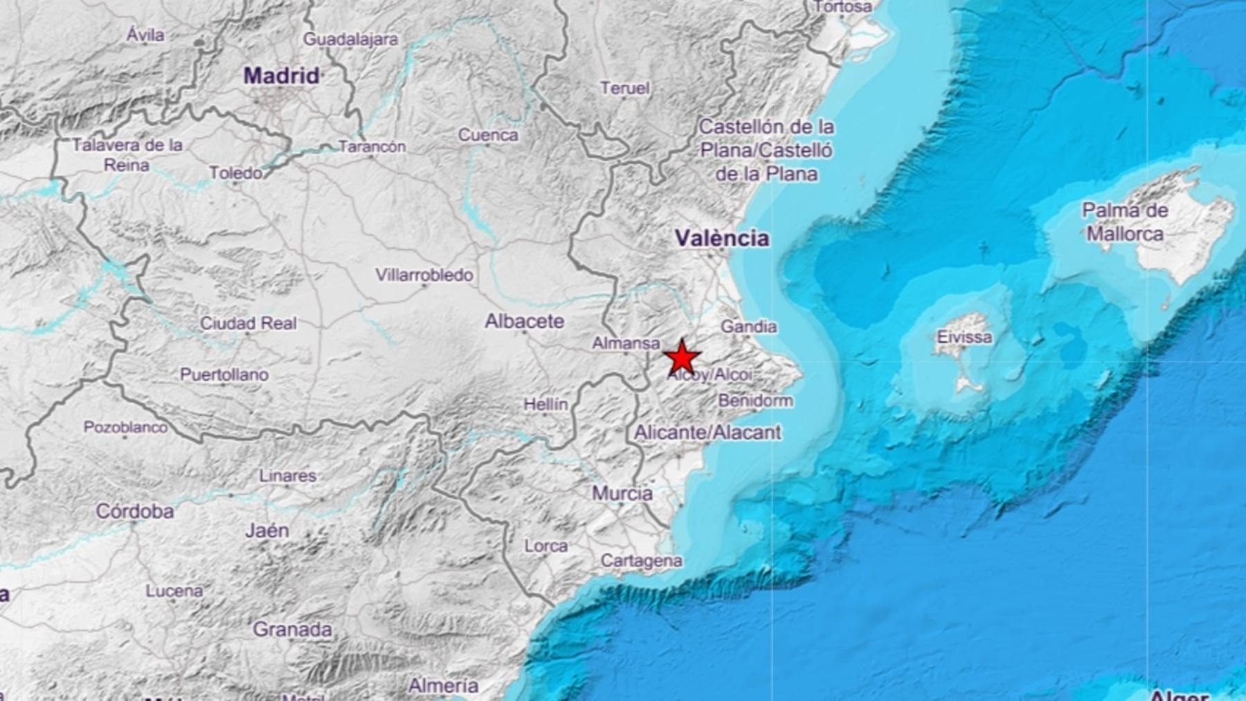 Dos terremotos de baja magnitud sacuden los municipios de Vallada y Onteniente (Valencia)