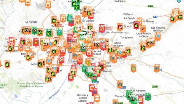 precio gasolina 22 abril Andaluc&iacute;a